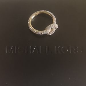 MICHAEL KORS - Pave Crystal Gold-tone Knot Ring